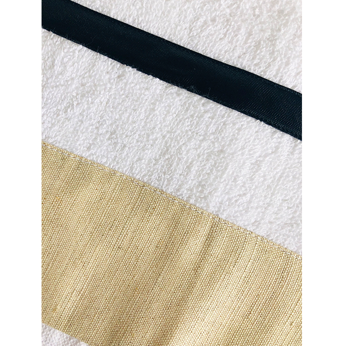 Black and beige single Towel